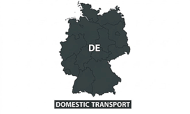 Abbildung Deutschlandkarte Symbolbild für professionelle Rekrutierung von Berufskraftfahrern in der EU und Deutschland.