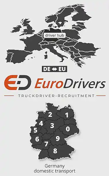Euro Drivers: CE truck driver recruitment for transport companies in Germany and EU transit